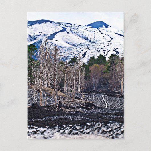 Vulkanischer Ätna auf der Insel Sizilien Postkarte (Vorderseite)