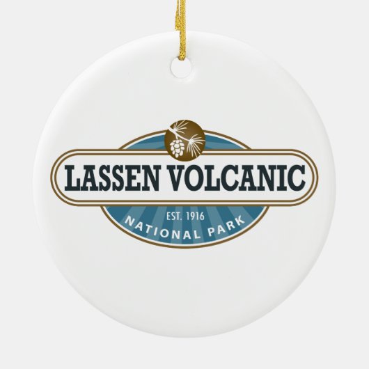 Vulkanischer Nationalpark Lassens Keramik Ornament (Hinten)