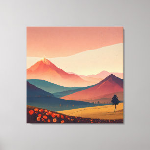 Vulkanischer Sonnenuntergang Leinwanddruck