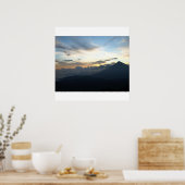 Vulkanischer Sonnenuntergang Poster (Küche)