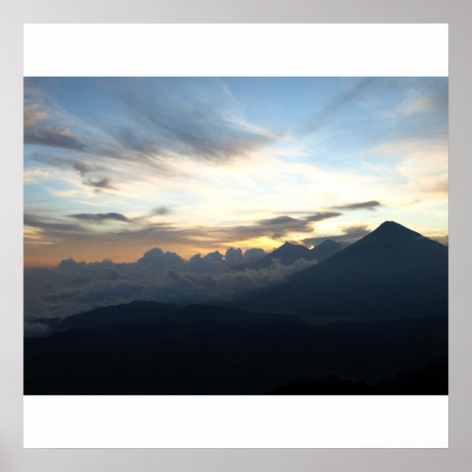 Vulkanischer Sonnenuntergang Poster (Vorne)