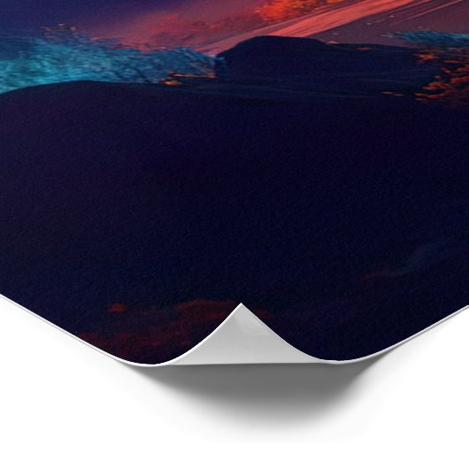 Vulkanisches Blaze, ein Crimson Sunset Poster (Ecke)