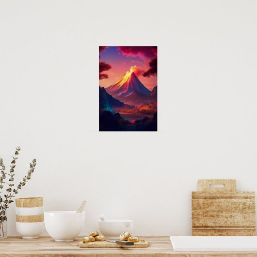 Vulkanisches Blaze, ein Crimson Sunset Poster (Küche)