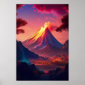 Vulkanisches Blaze, ein Crimson Sunset Poster (Vorne)