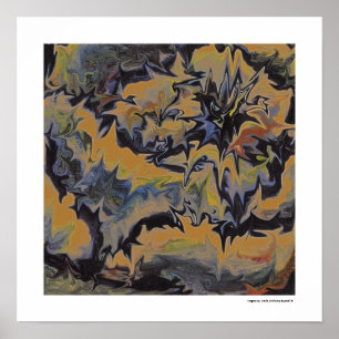 Vulkanisches Magma Lava Einzigartiges dekoratives  Poster