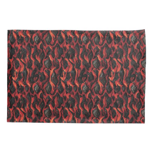 Vulkanisches Magma-Vulkanmuster Kissenbezug (Rückseite)