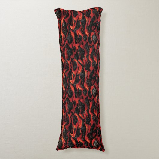 Vulkanisches Magma-Vulkanmuster Seitenschläferkissen (Vorderseite Vertikal)