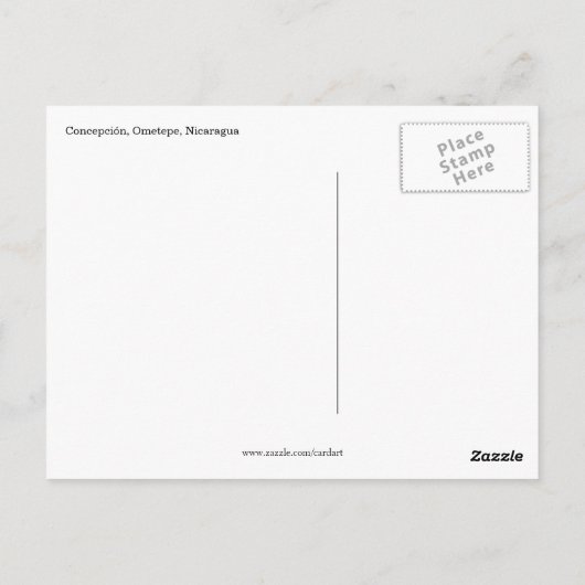 Vulkankonzeption Postkarte (Rückseite)