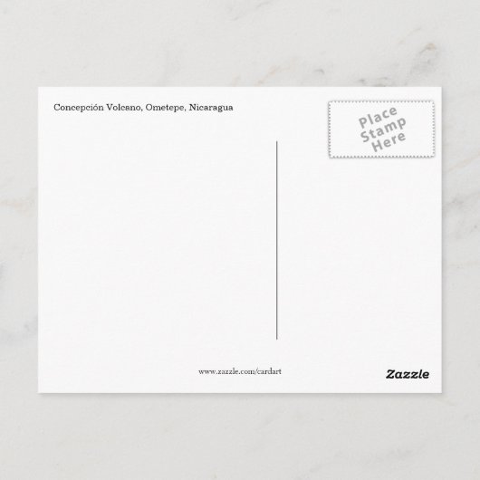 Vulkankonzeption Postkarte (Rückseite)