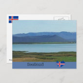 Vulkankrater Hverfjall, Island Postkarte (Vorne/Hinten)