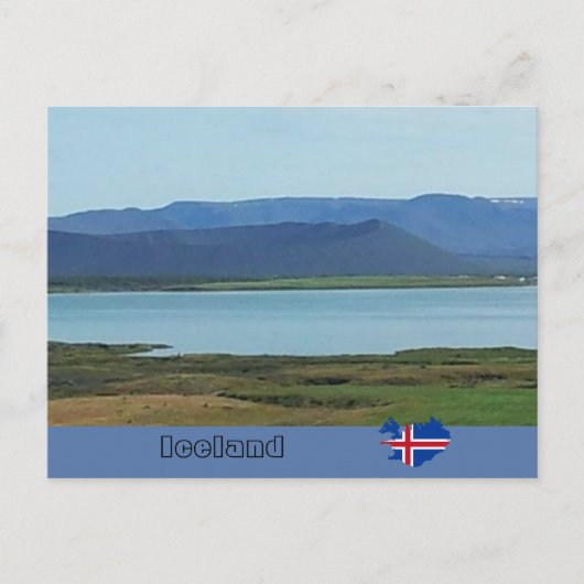 Vulkankrater Hverfjall, Island Postkarte (Vorderseite)