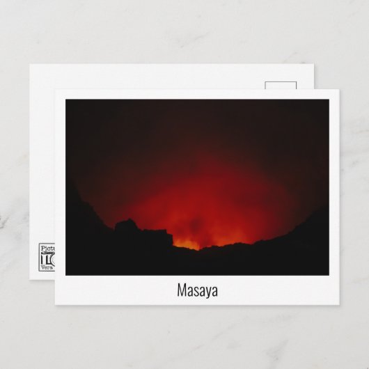 Vulkankrater Masaya in Nicaragua Postkarte (Vorne/Hinten)