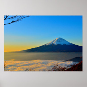 Vulkanlandschaft Fuji Poster