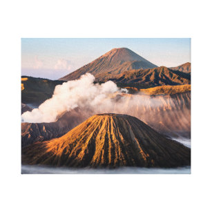 Vulkanlandschaft   Penanjakan bei Sonnenaufgang Leinwanddruck