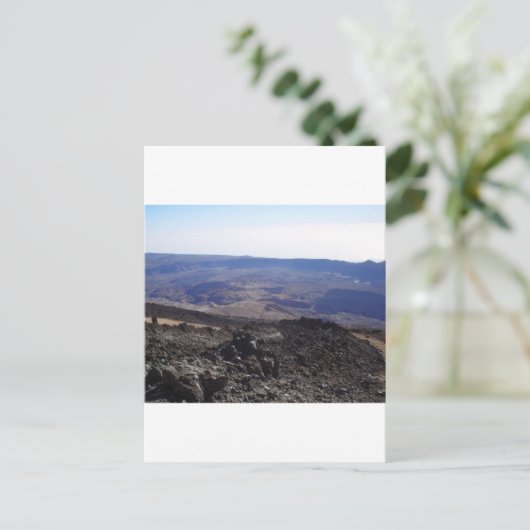 Vulkanlandschaft Postkarte (Stehend Vorderseite)