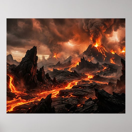 Vulkanlava Poster (Vorne)
