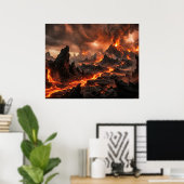 Vulkanlava Poster (Heimbüro)