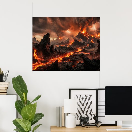 Vulkanlava Poster (Heimbüro)