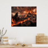 Vulkanlava Poster (Küche)