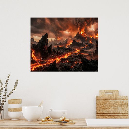 Vulkanlava Poster (Küche)