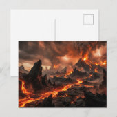 Vulkanlava Postkarte (Vorne/Hinten)