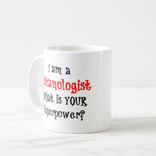 Vulkanologe Kaffeetasse (Vorderseite Links)