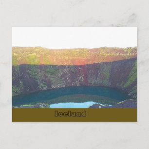 Vulkansee Kerið, Grímsnes, Island Postkarte