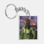 Vulkantroll Urlaub Bild Fantasy Schlüsselanhänger (Vorderseite links)