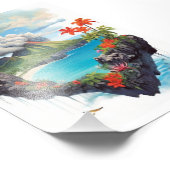 Vulkanwellen: rauchähnliche, lebendige, blumenreic fotodruck (Ecke)