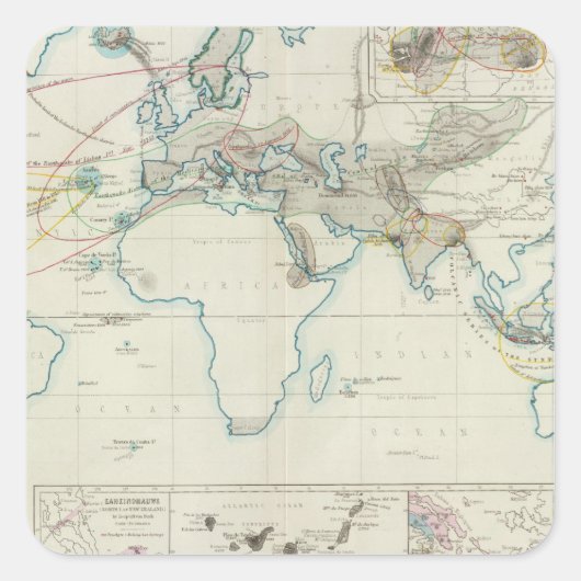 Vulkanwirkung Quadratischer Aufkleber (Vorderseite)