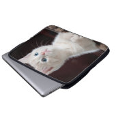 Vulnerable White Kitten Laptopschutzhülle (Vorne Knopf)