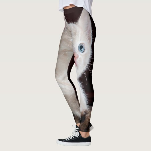 Vulnerable White Kitten Leggings (Links)