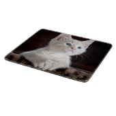 Vulnerable White Kitten Schneidebrett (Ecke)