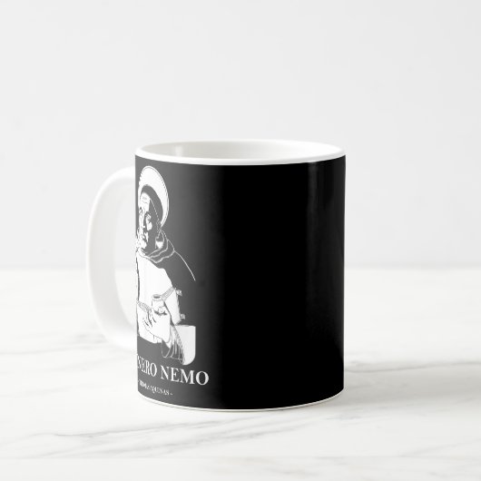 Vulnero Nemo katholischer Saint Thomas Aquinas Quo Kaffeetasse (Vorderseite Links)