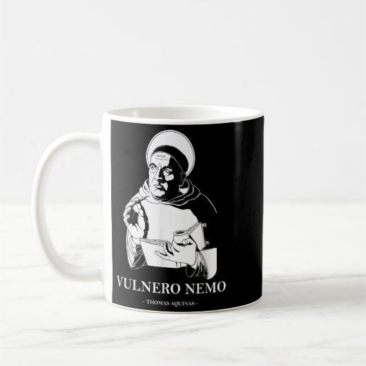 Vulnero Nemo katholischer Saint Thomas Aquinas Quo Kaffeetasse (Links)