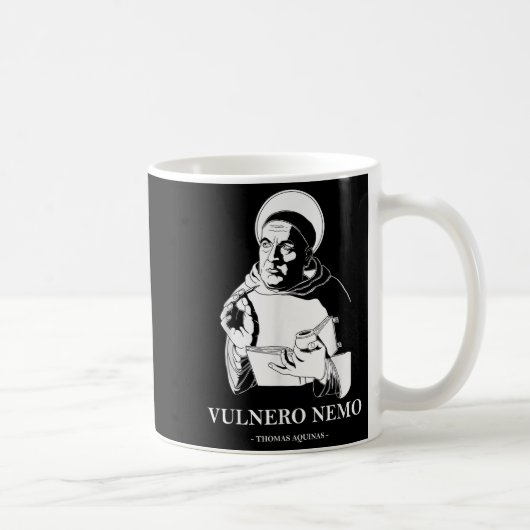 Vulnero Nemo katholischer Saint Thomas Aquinas Quo Kaffeetasse (Rechts)