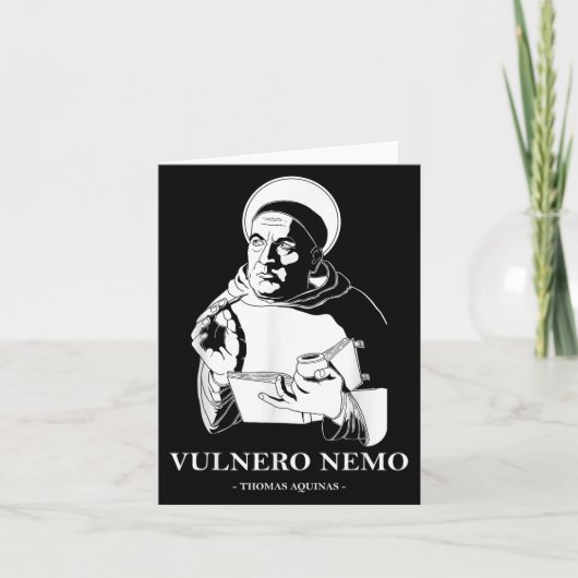 Vulnero Nemo katholischer Saint Thomas Aquinas Quo Karte (Vorderseite)