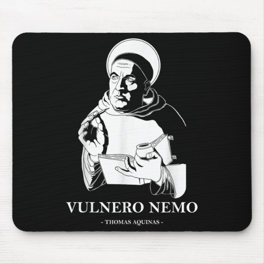 Vulnero Nemo katholischer Saint Thomas Aquinas Quo Mousepad (Vorne)