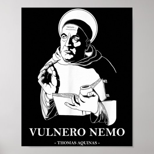 Vulnero Nemo katholischer Saint Thomas Aquinas Quo Poster (Vorne)