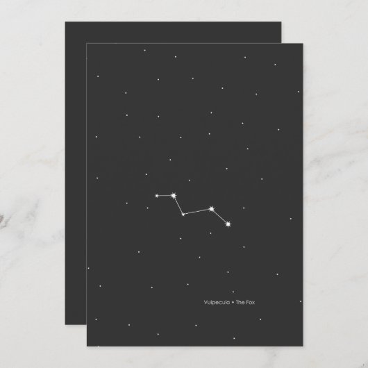 Vulpecula, 'The Fox' Feiertagskarte (Vorne/Hinten)