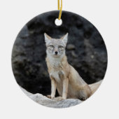 Vulpes corsac keramik ornament (Vorne)