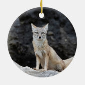 Vulpes corsac keramik ornament (Hinten)