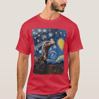 Vulture Bird Starry Night Painting Freunde T-Shirt