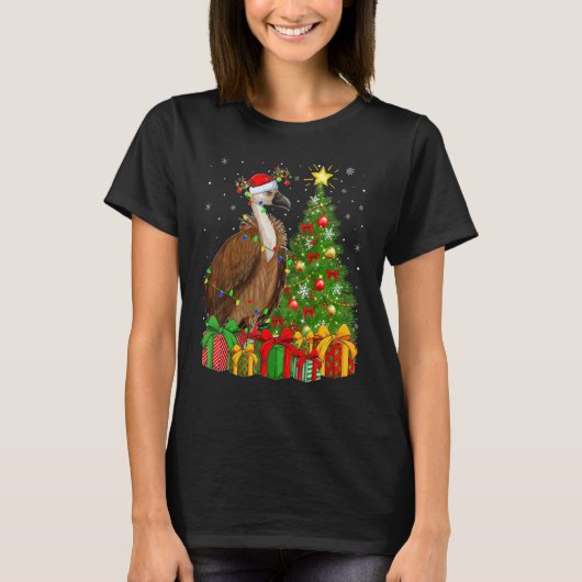 Vulture Bird   Xmas Holiday Santa Vulture Christma T-Shirt (Vorderseite)