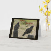 Vulture Birthday Card Karte (Gelbe Blume)