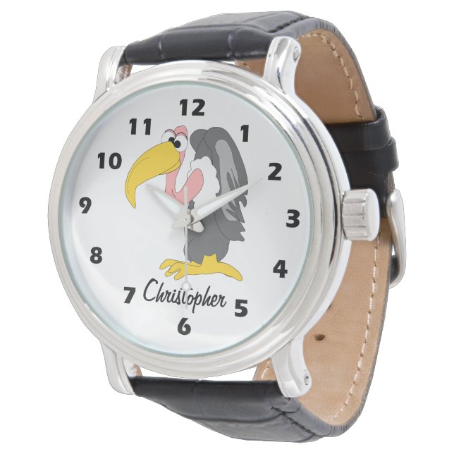 Vulture Design Personalised Armbanduhr (Schrägansicht)