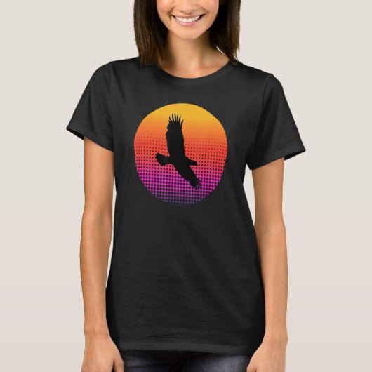 Vulture Eagle Bird Flying in the Sky at Sunset Ani T-Shirt (Vorderseite)