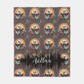 Vulture Music Kawaii Print Fleecedecke (Vorderseite)