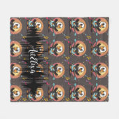 Vulture Music Kawaii Print Fleecedecke (Vorderseite (Horizontal))