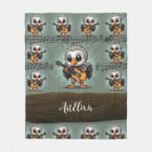 Vulture Musician Print Fleecedecke (Vorderseite)